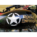 Stencil style star decal sticker  for bikes, cars, royal enfield 
